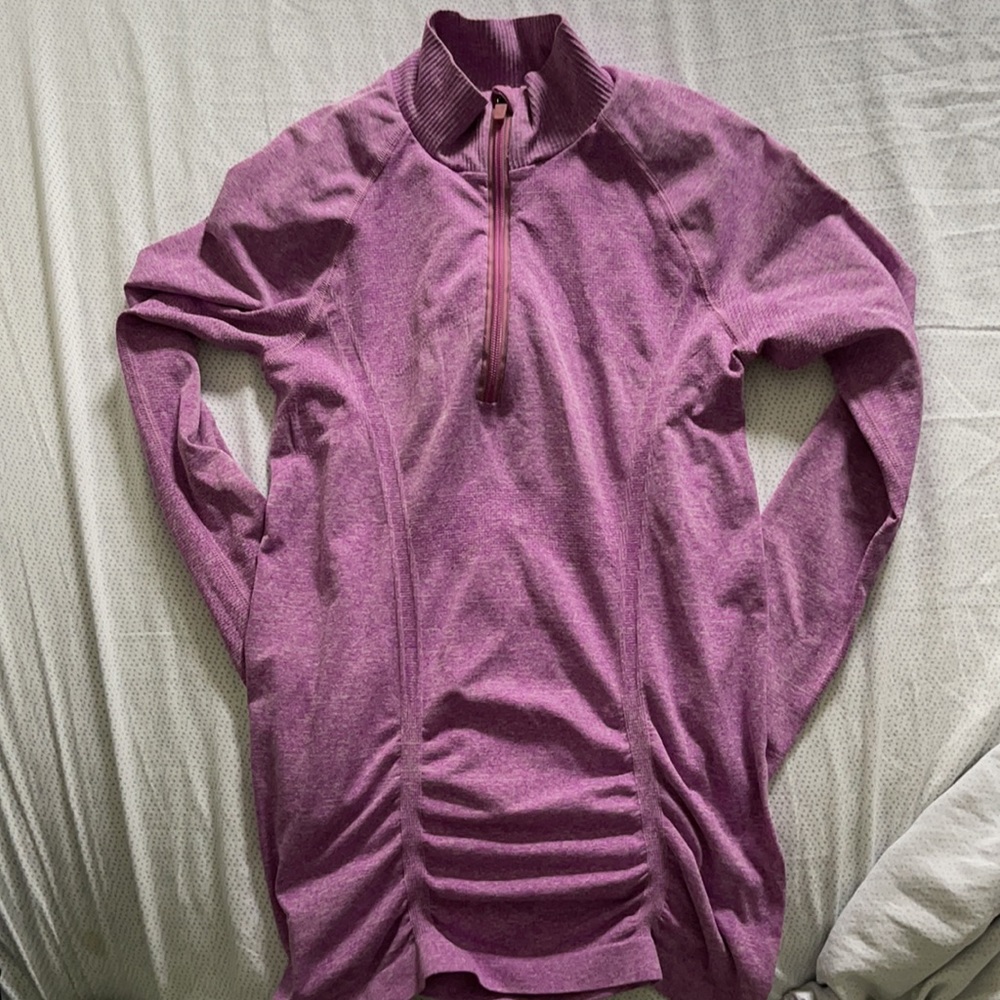 Athleta Fastest Half Zip Purple